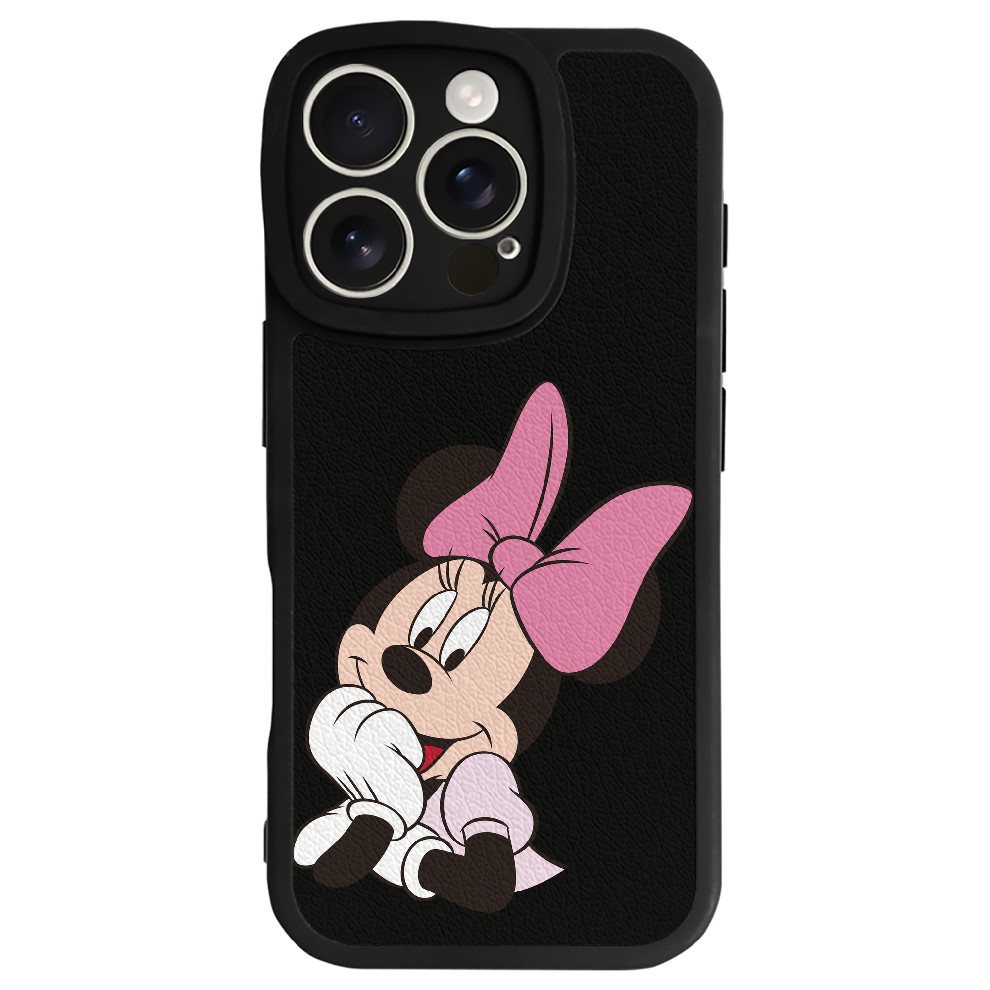 （画像用） ミッキーマウス Mickey Mouse 【iPhone 16シリーズ対応】シリコンスマホケース（レザー調） 材質：シリコン